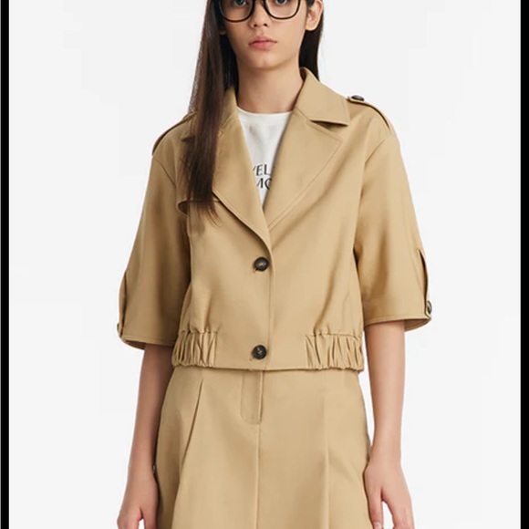 Goelia Women's Loose H-Line Cropped Jacket M - Picture 1 of 13